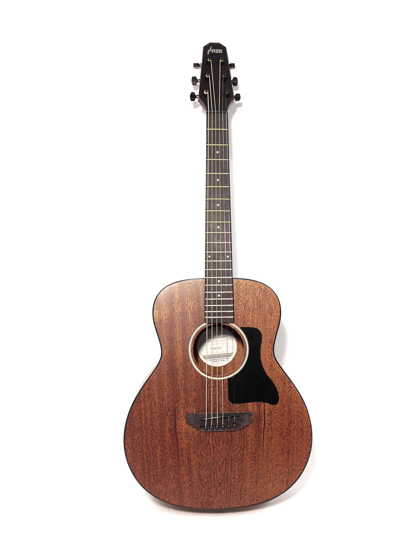 Haze 34"/36" Traveler Arched-Back Thin-V Neck Acoustic Guitar - Natural HSTML