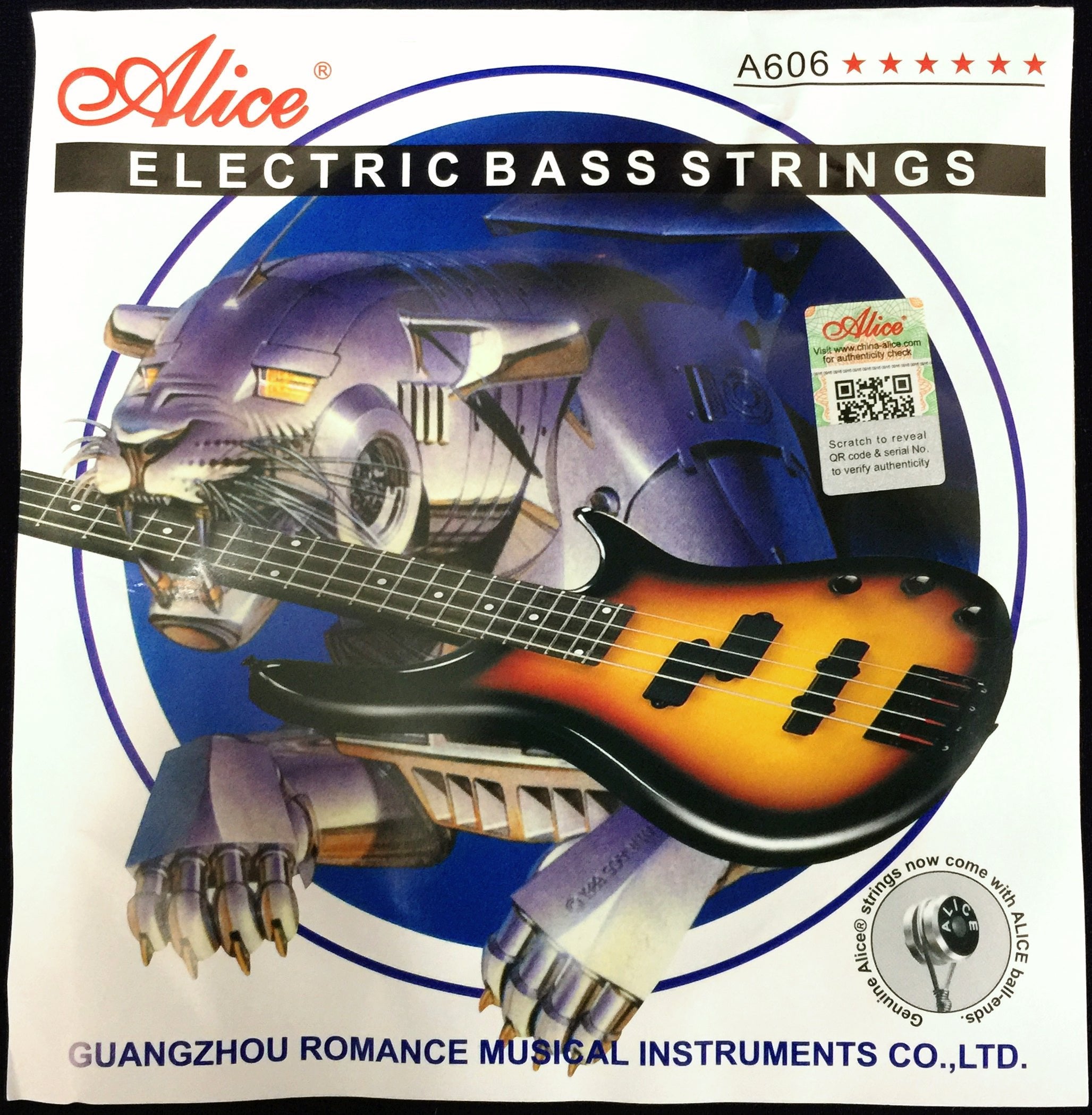 Alice deals strings guitar